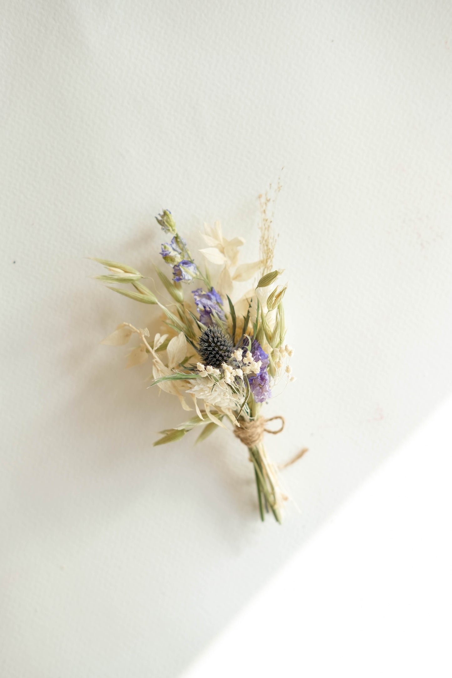 Blue and Ivory Wildflower Buttonhole