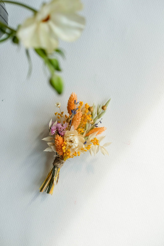Colourful Wildflower Wedding Buttonhole