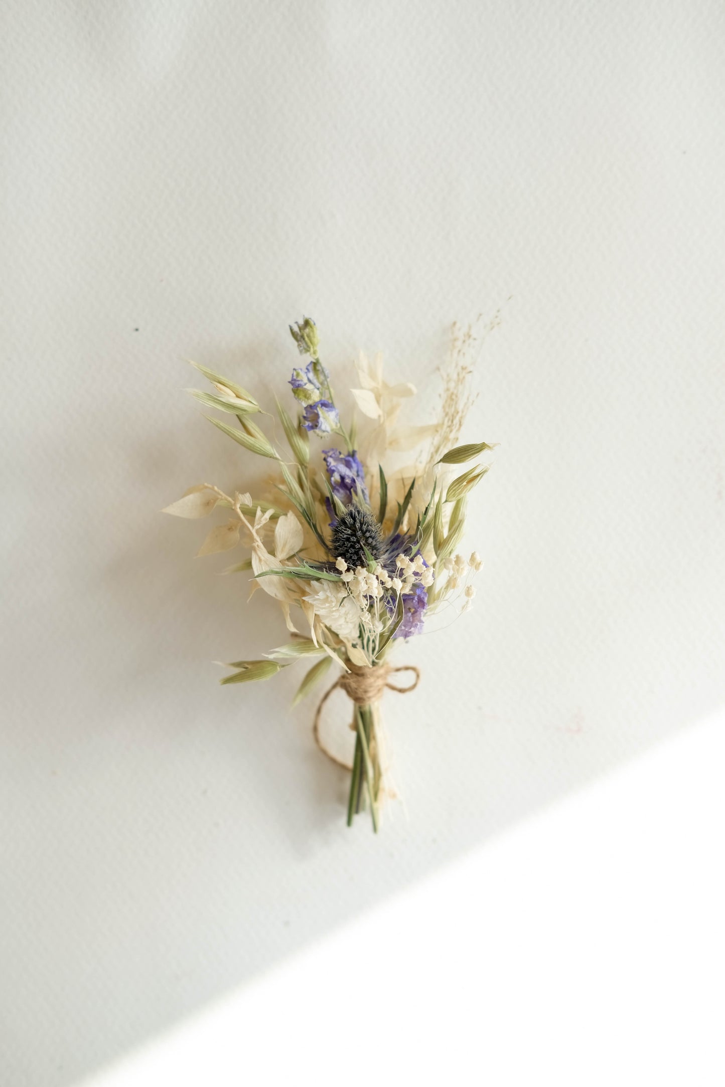 Blue and Ivory Wildflower Buttonhole
