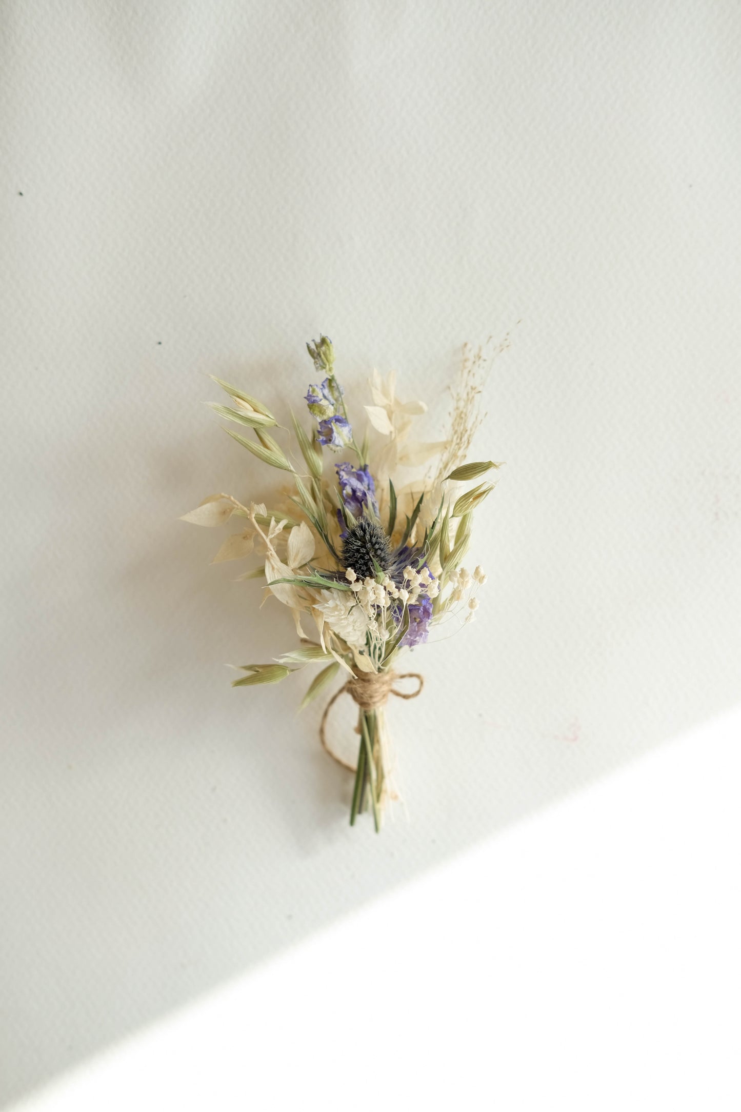 Blue and Ivory Wildflower Buttonhole