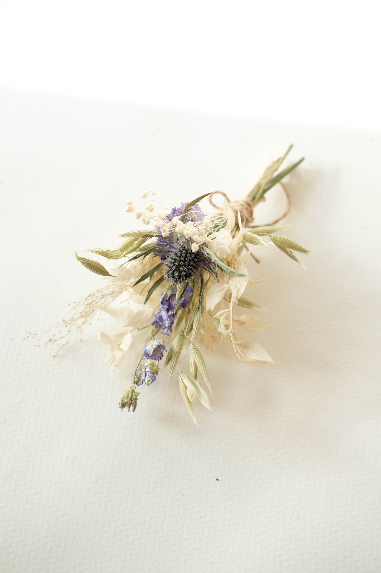 Blue and Ivory Wildflower Buttonhole
