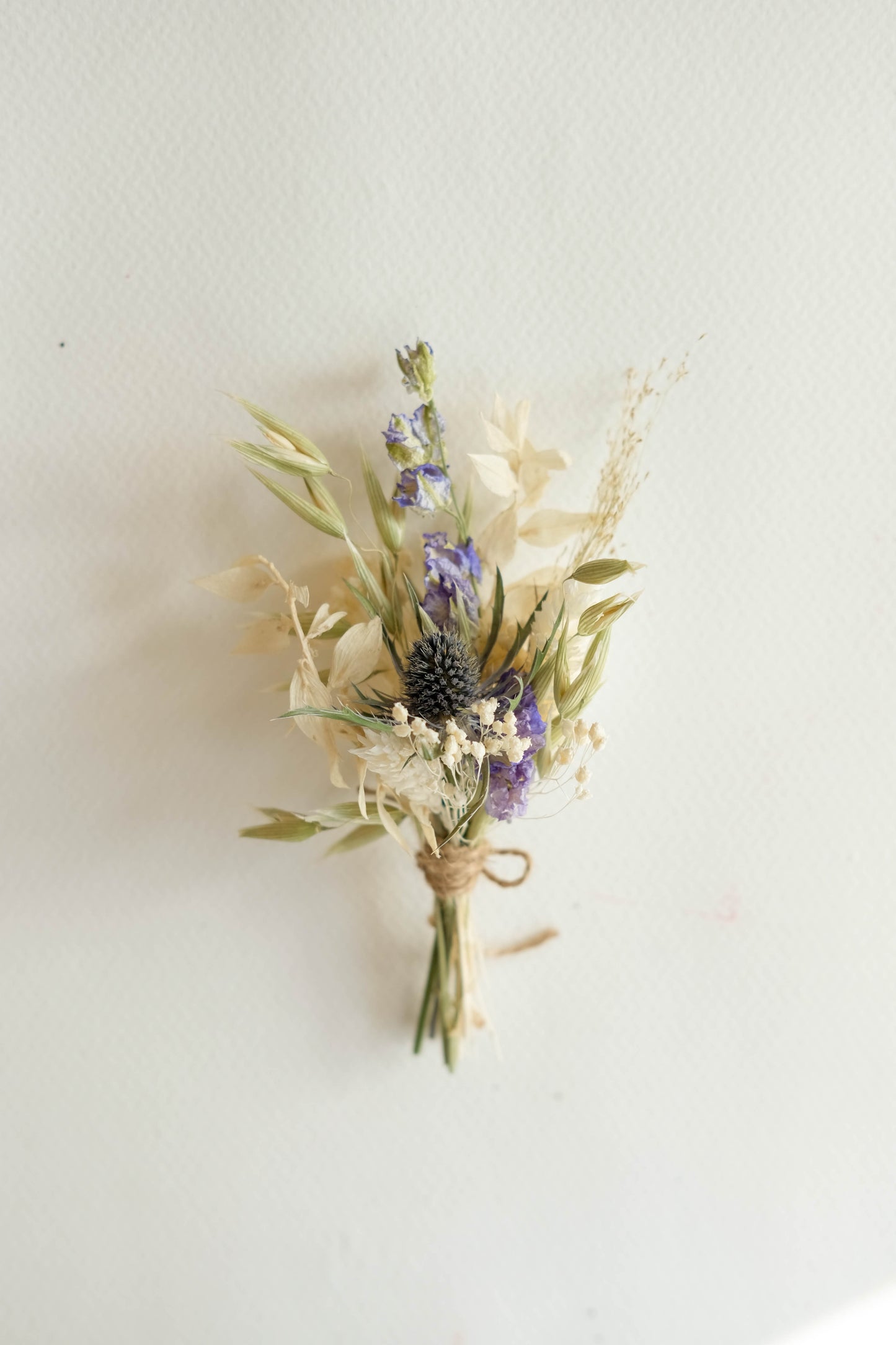 Blue and Ivory Wildflower Buttonhole