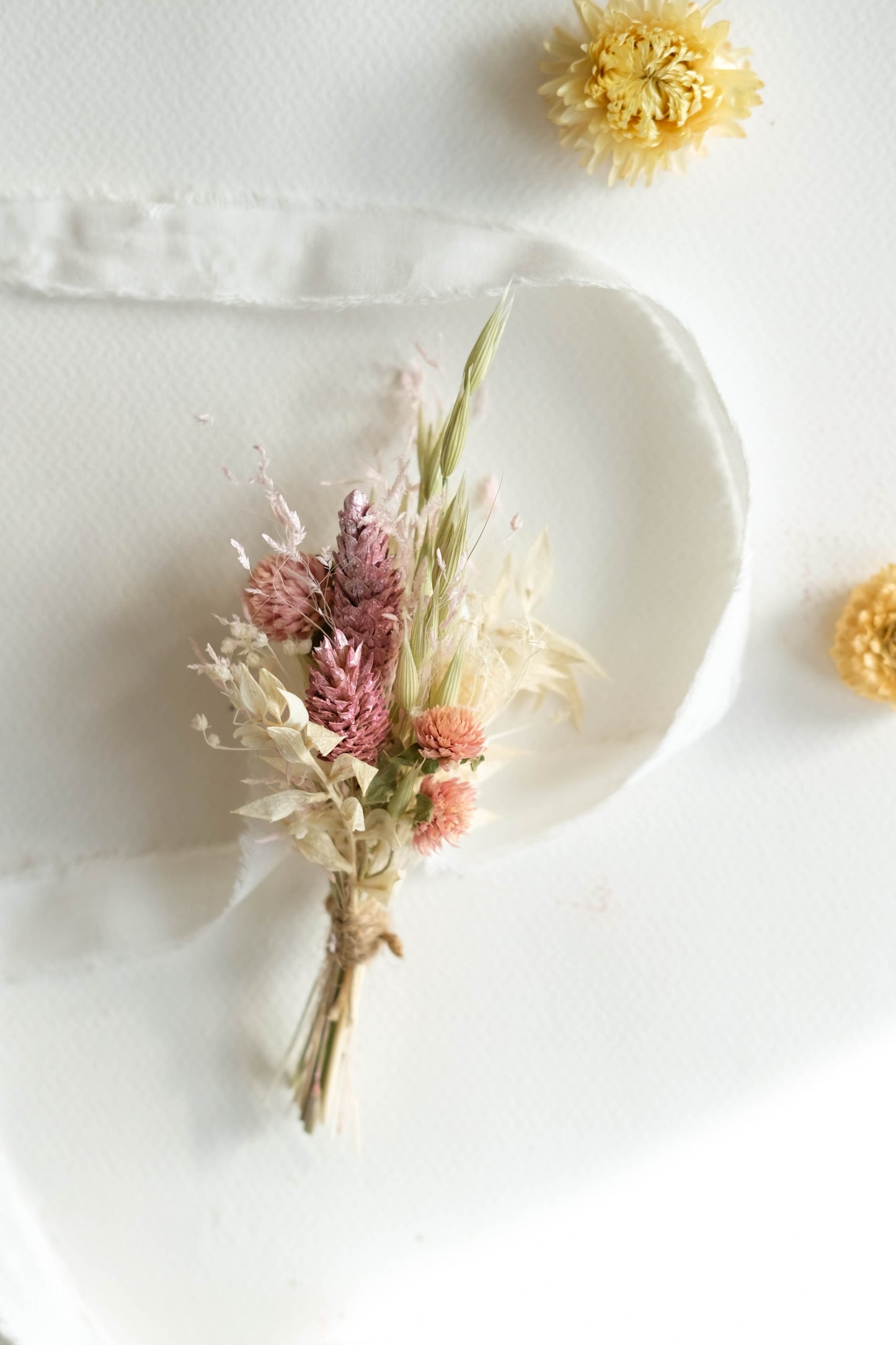 Blush Pink and Ivory Wedding Buttonhole
