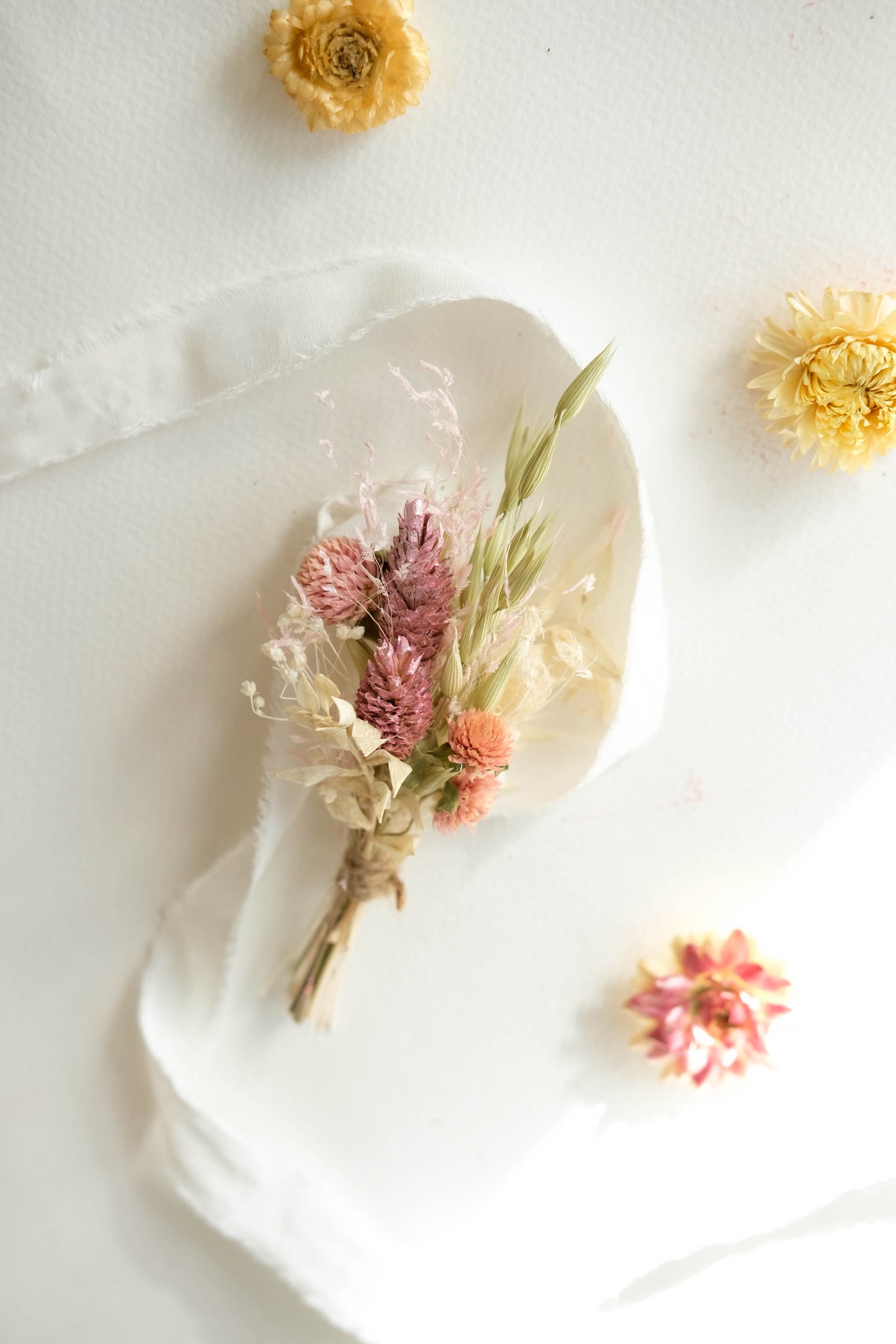 Blush Pink and Ivory Wedding Buttonhole