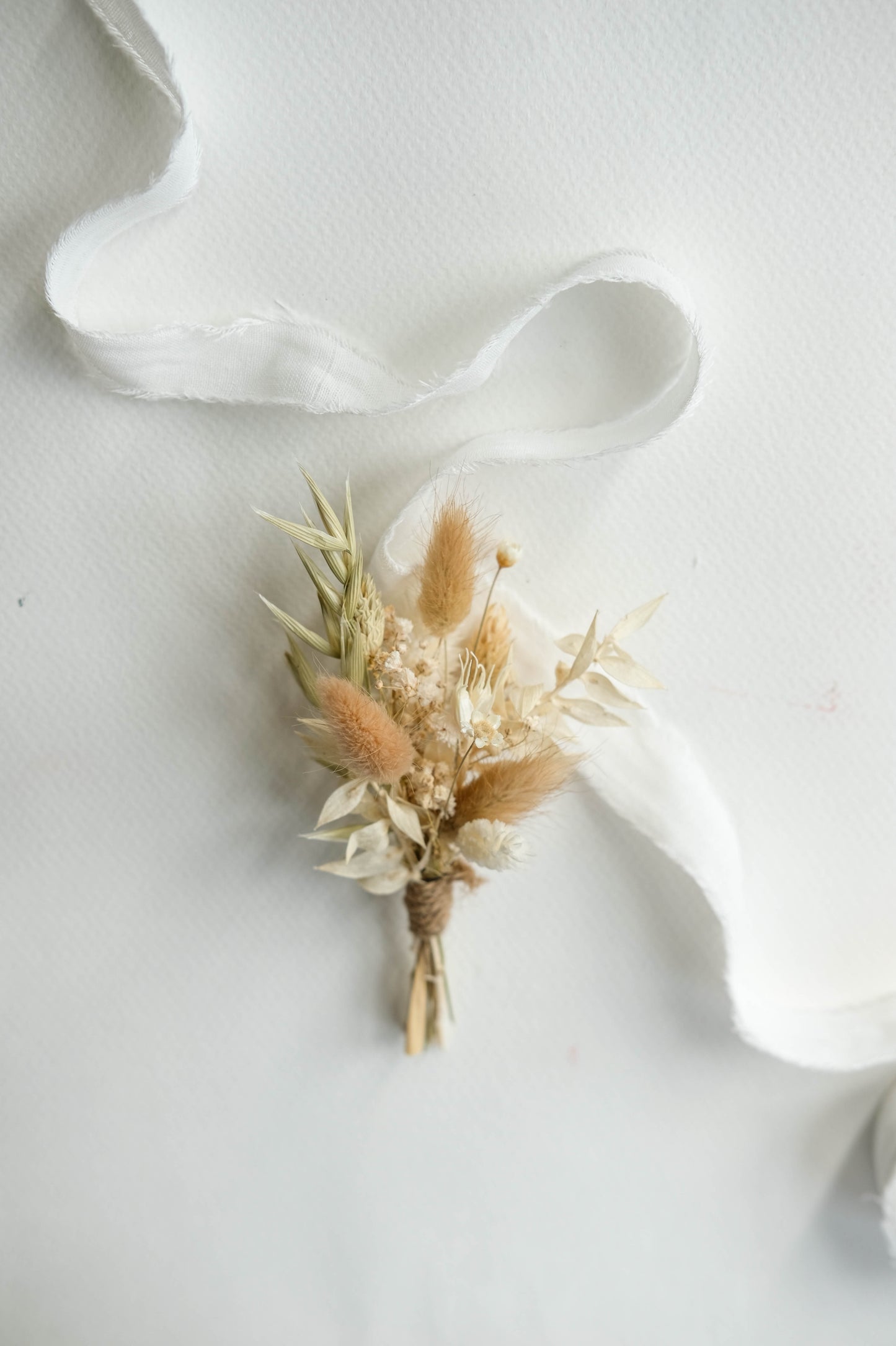 Boho and Natural Dried Flower Buttonhole