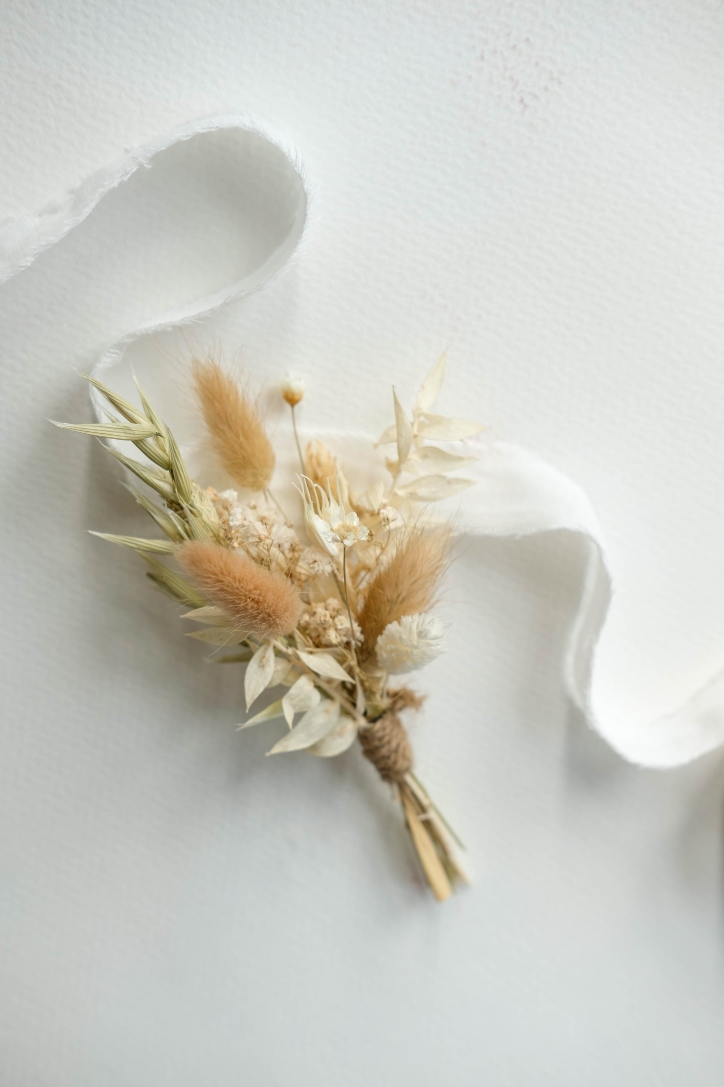 Boho and Natural Dried Flower Buttonhole