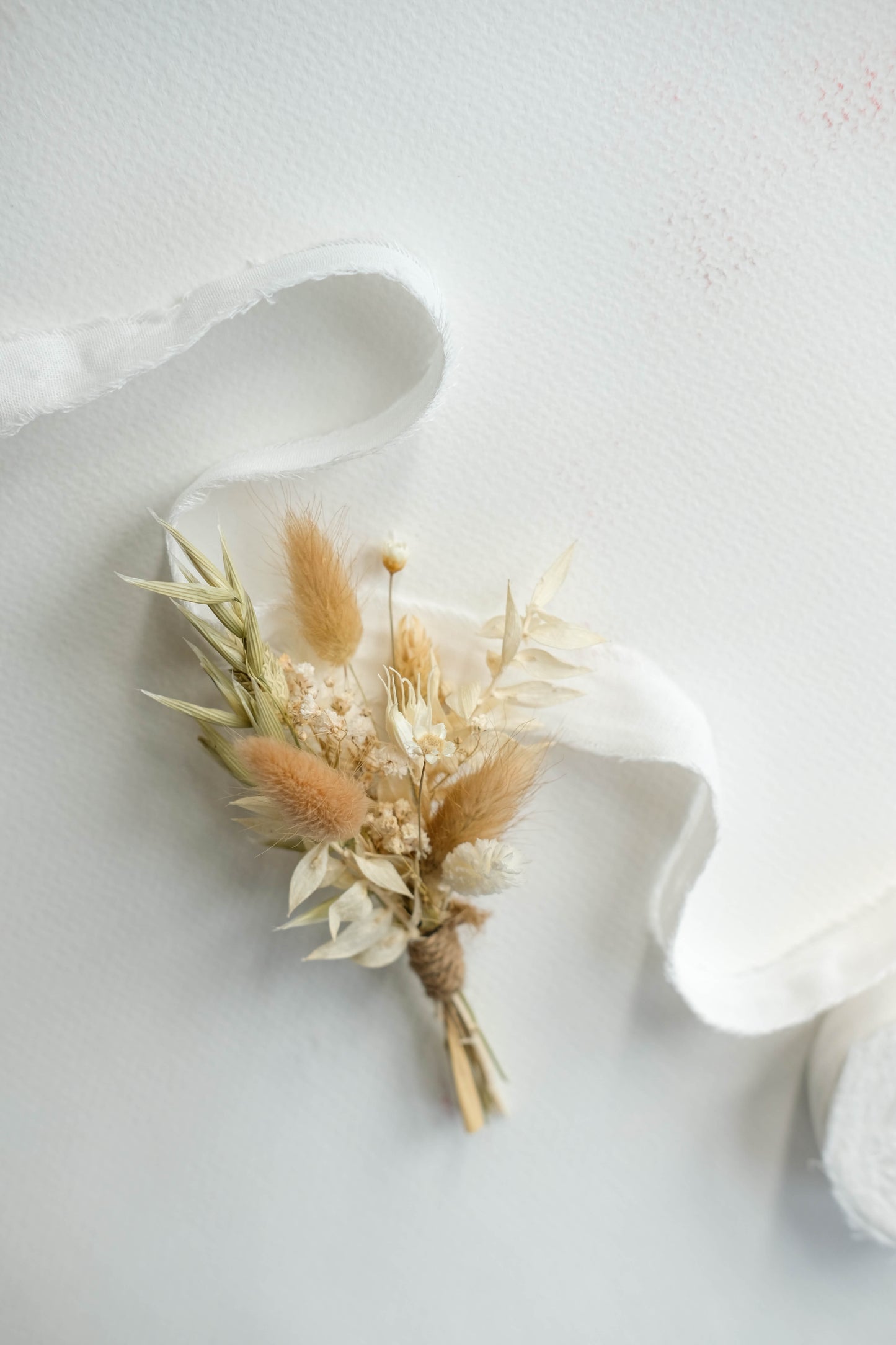 Boho and Natural Dried Flower Buttonhole