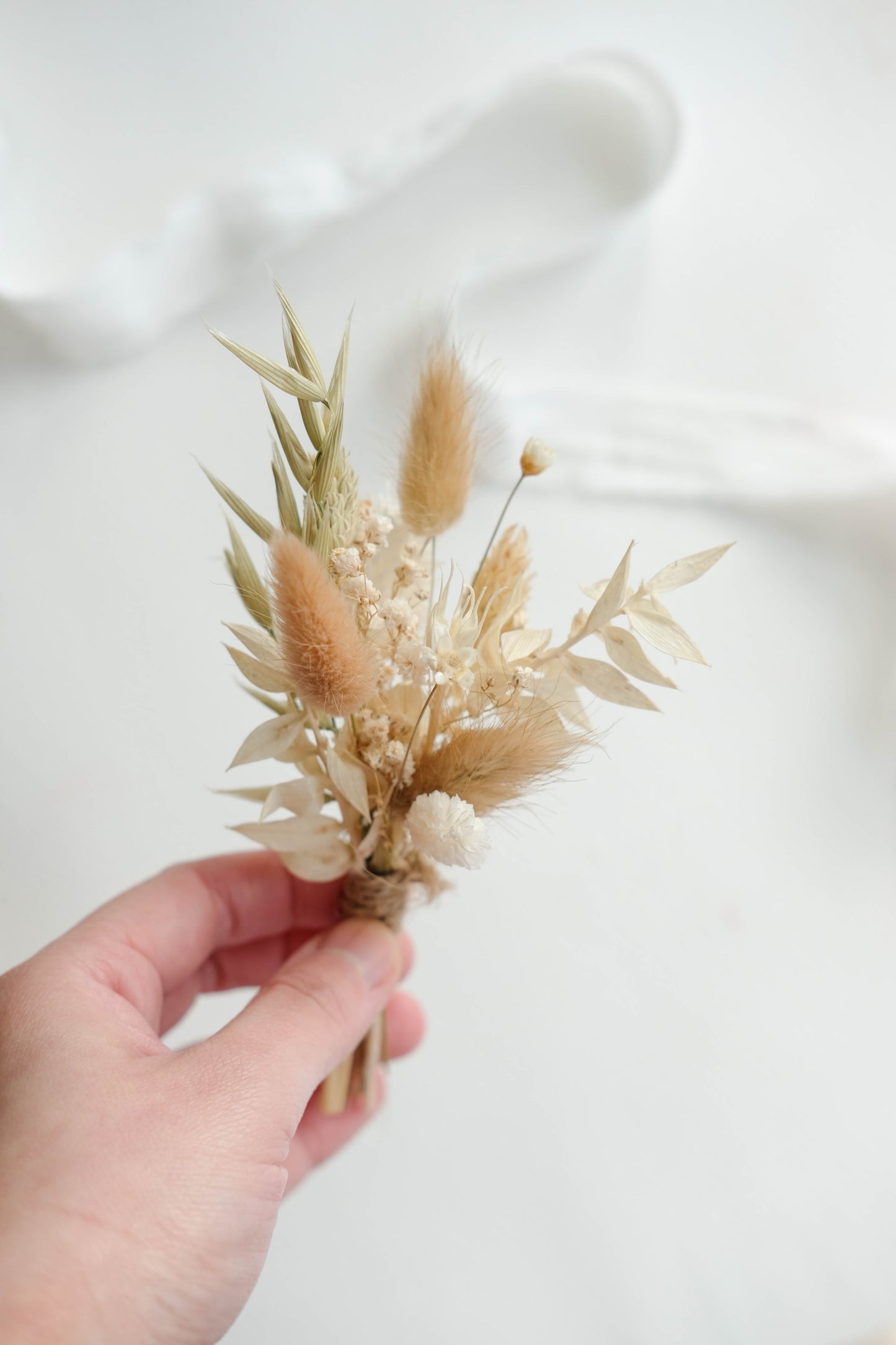 Boho and Natural Dried Flower Buttonhole