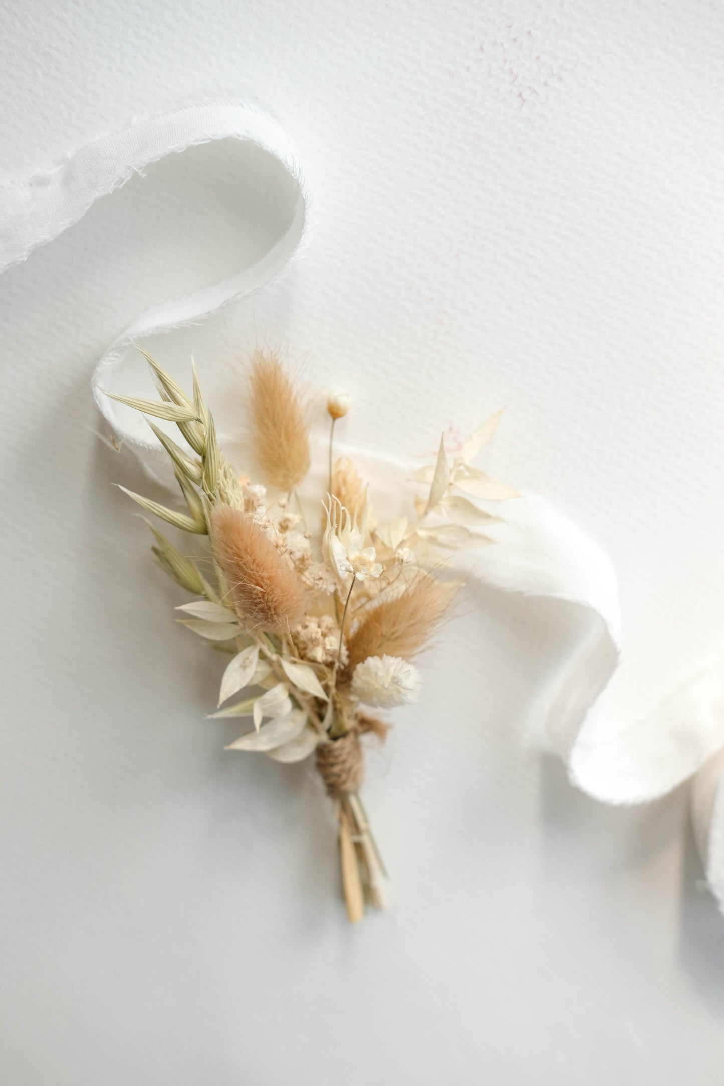 Boho and Natural Dried Flower Buttonhole