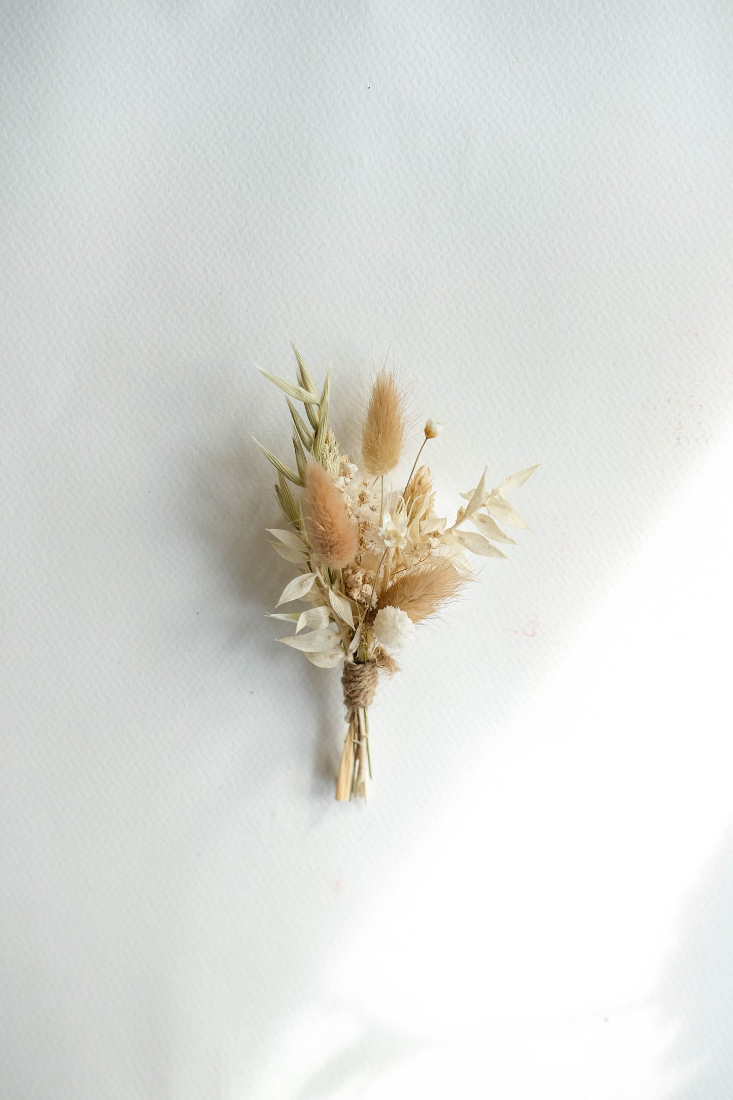 Boho and Natural Dried Flower Buttonhole