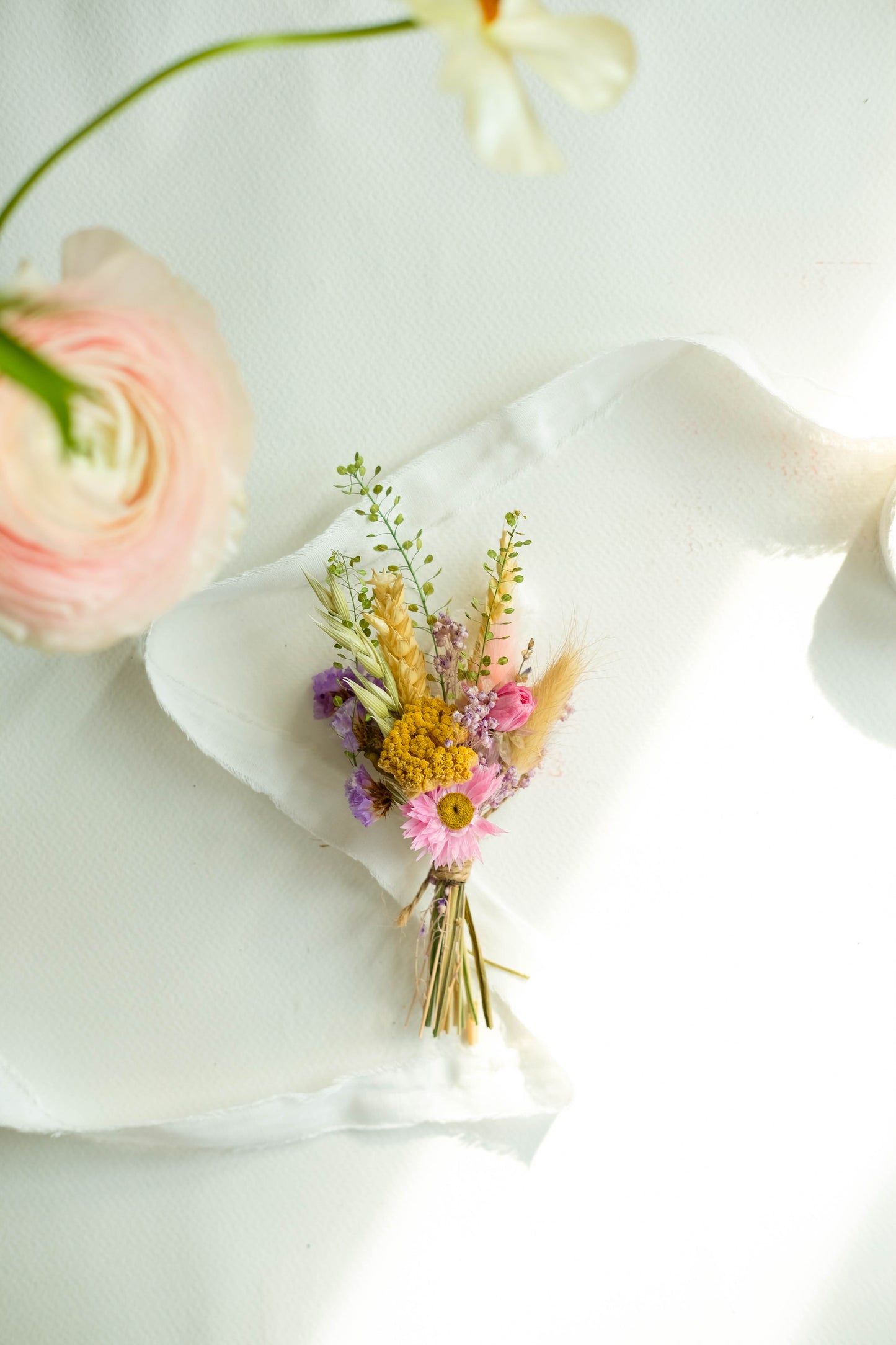 Meadow Dried Flower Buttonhole