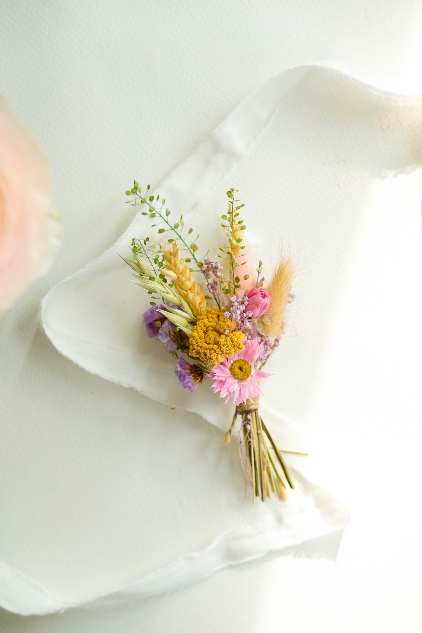 Meadow Dried Flower Buttonhole