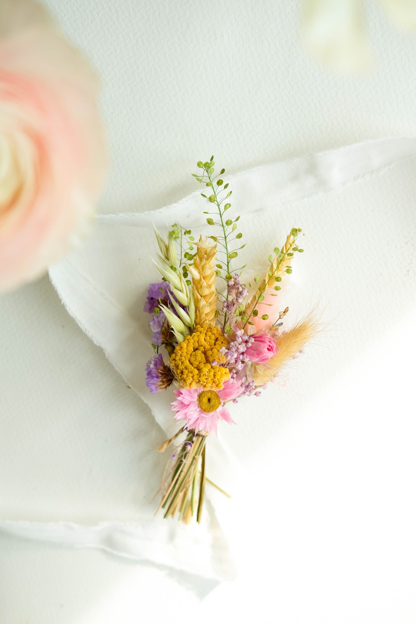 Meadow Dried Flower Buttonhole
