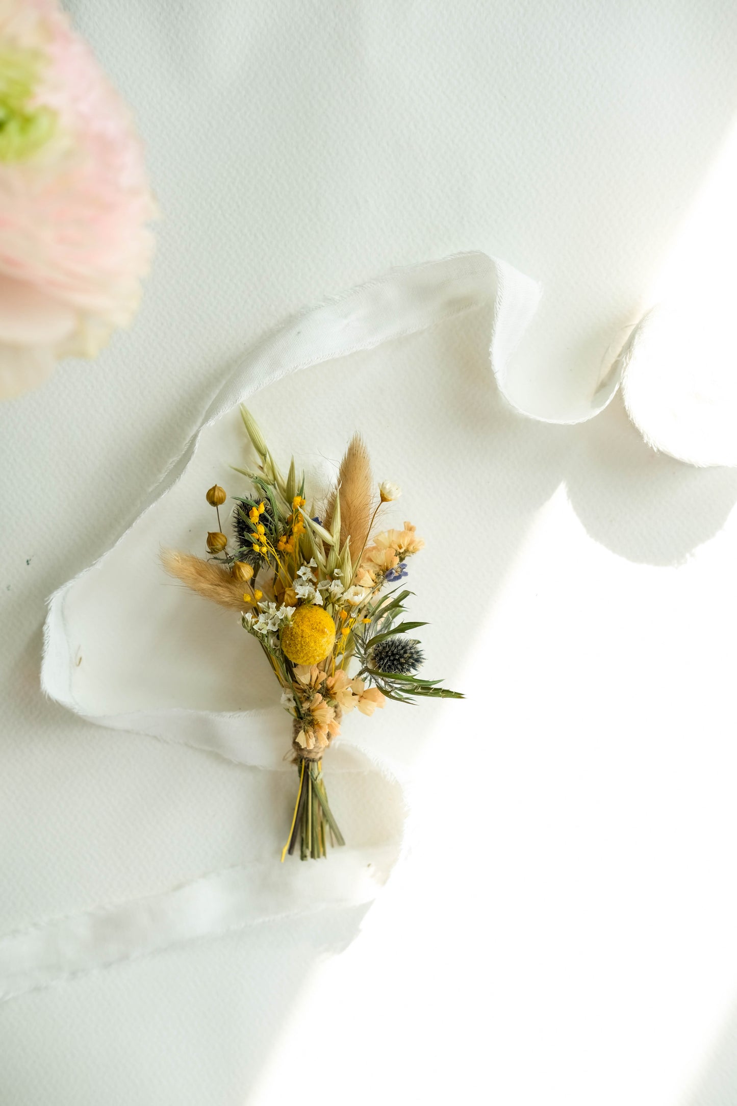 Thistle Dried Flower Buttonhole