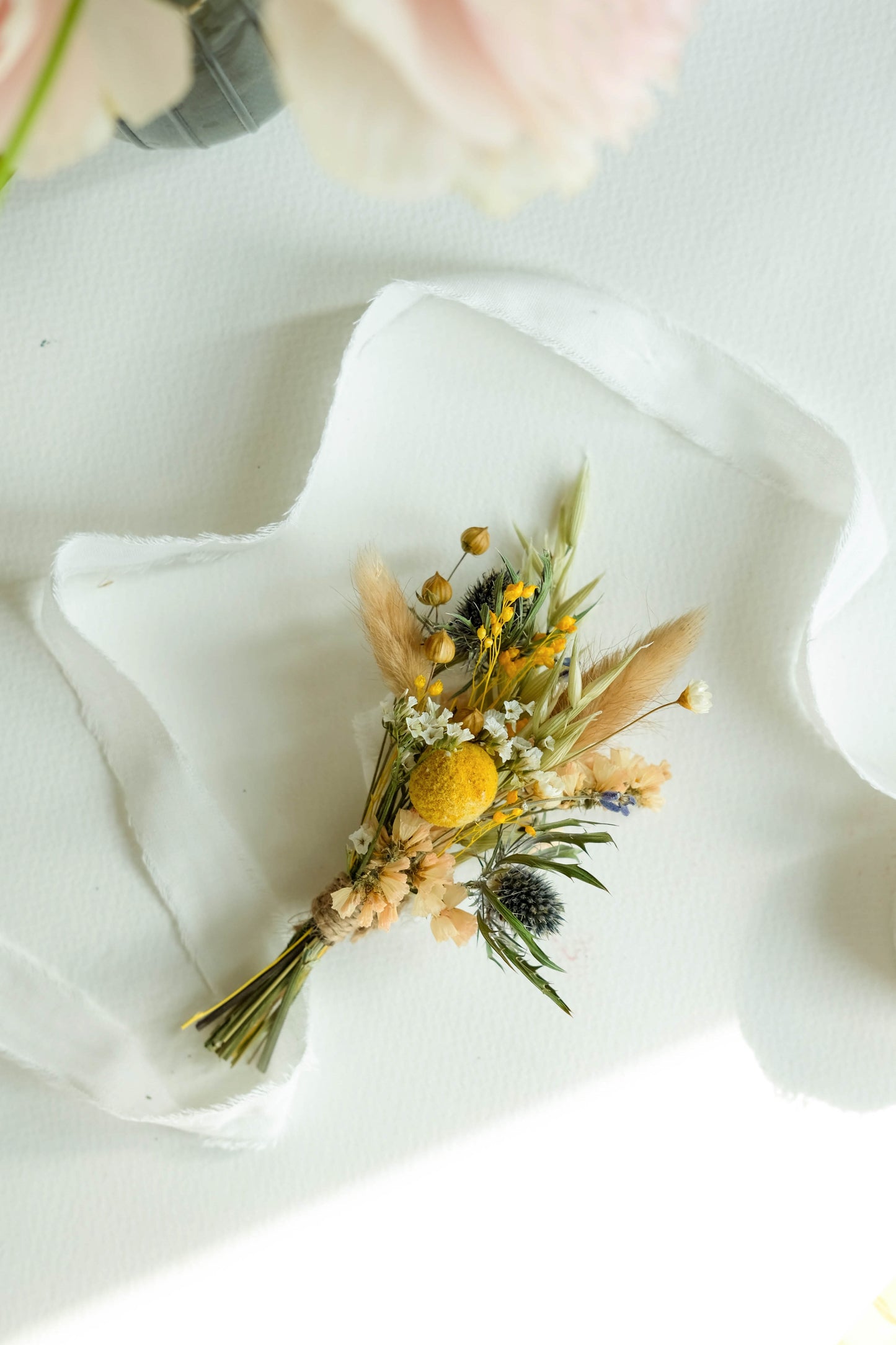 Thistle Dried Flower Buttonhole