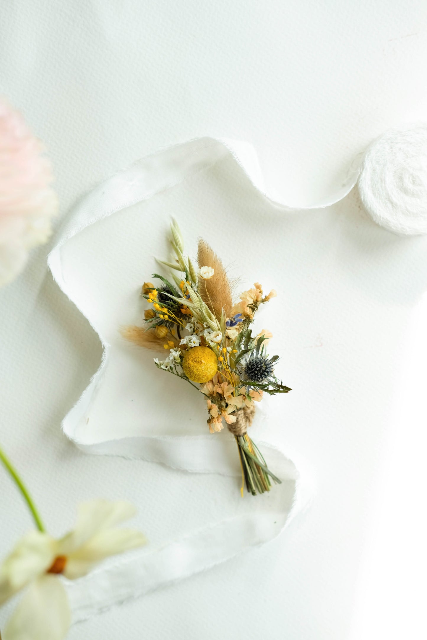 Thistle Dried Flower Buttonhole