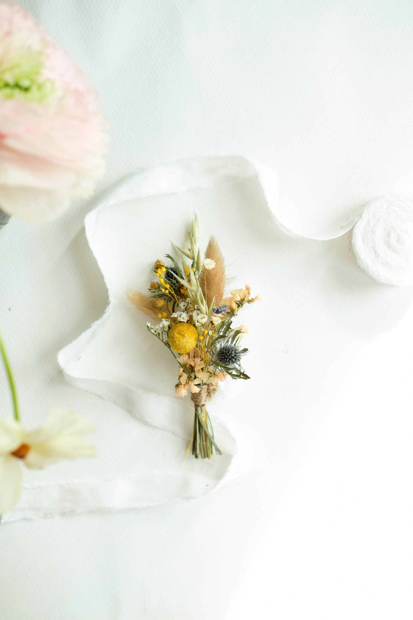 Thistle Dried Flower Buttonhole